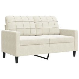  Sofa 2-osobowa, kremowy, 120 cm, tapicerowana aksamitem Lumarko! Lumarko!