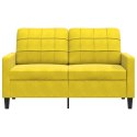  Sofa 2-osobowa, żółta, 120 cm, tapicerowana aksamitem Lumarko! Lumarko!