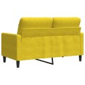  Sofa 2-osobowa, żółta, 120 cm, tapicerowana aksamitem Lumarko! Lumarko!