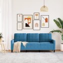 Sofa 3-osobowa, niebieski, 180 cm, tapicerowana aksamitem Lumarko! Lumarko!