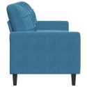 Sofa 3-osobowa, niebieski, 180 cm, tapicerowana aksamitem Lumarko! Lumarko!