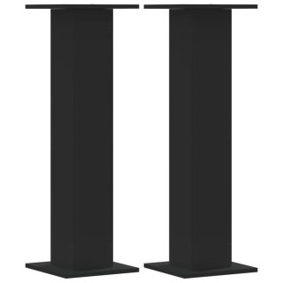 VidaXL Podstawki pod głośniki, 2 szt., czarne, 30x30x95 cm