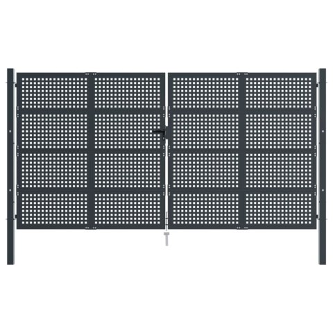 Brama ogrodowa, antracytowa, 400x175 cm, stal Lumarko! Lumarko!