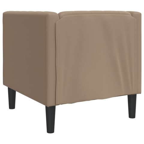  Fotel Chesterfield, cappuccino, tapicerowany sztuczną skórą Lumarko! Lumarko!