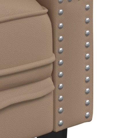  Fotel Chesterfield, cappuccino, tapicerowany sztuczną skórą Lumarko! Lumarko!