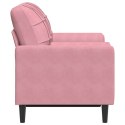  2-osobowa sofa z poduszkami, różowa, 120 cm, aksamit Lumarko! Lumarko!