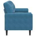  3-osobowa sofa z poduszkami, niebieska, 180 cm, aksamit Lumarko! Lumarko!
