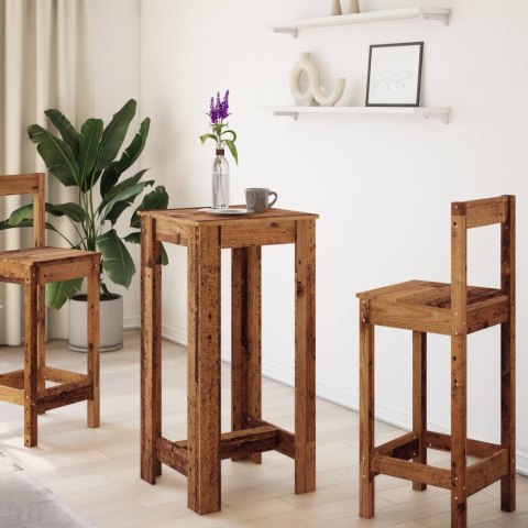 Stolik barowy, stare drewno, 51x50x103,5cm Lumarko! Lumarko!