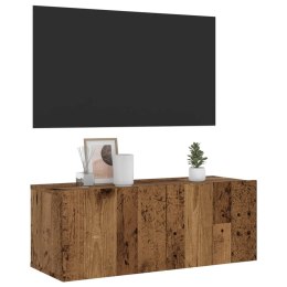 Ścienna szafka TV, stare drewno, 80x30x30 cm Lumarko! Lumarko!