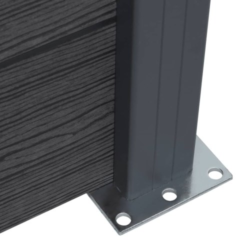 Zestaw paneli ogrodzeniowych, szary, 353x186 cm, WPC Lumarko! Lumarko!