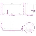  Nogi do stolika kawowego, 2 szt., 40x25x(30-31) cm, stal Lumarko! Lumarko!