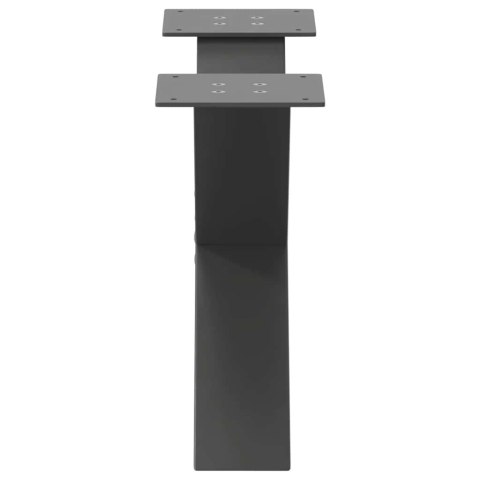 Nogi do stolika kawowego, 2 szt., antracyt, 50x(30-31) cm, stal Lumarko! Lumarko!