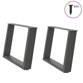  Nogi do stolika kawowego, 2 szt., antracyt, 60x(42-43) cm, stal Lumarko! Lumarko!