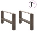 Nogi do stolika kawowego, naturalna stal, 2 szt., 70x(30-31) cm Lumarko! Lumarko!