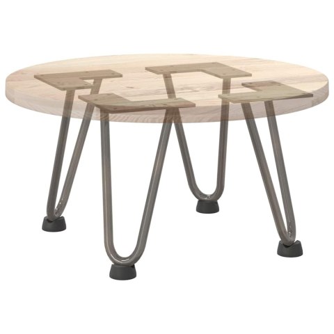 Nogi do stołu Hairpin, 4 szt., naturalna stal, 20 cm, lita stal Lumarko! Lumarko!