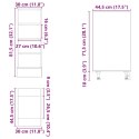 Dolna szafka Betonowa Szara 30x44,5x81,5 cm Drewno klejone Lumarko! Lumarko!