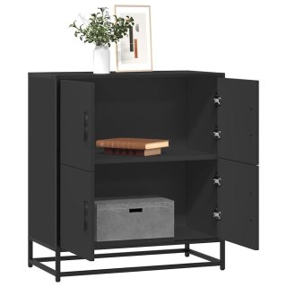 Komoda, czarna, 68x35x76 cm, materiał drewnopochodny i metal Lumarko! Lumarko!
