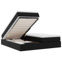  Rama łóżka otomana z materacami, czarna, 200x200 cm, ekoskóra Lumarko! Lumarko!