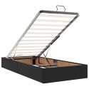  Rama łóżka otomana z materacami, czarna, 200x200 cm, ekoskóra Lumarko! Lumarko!