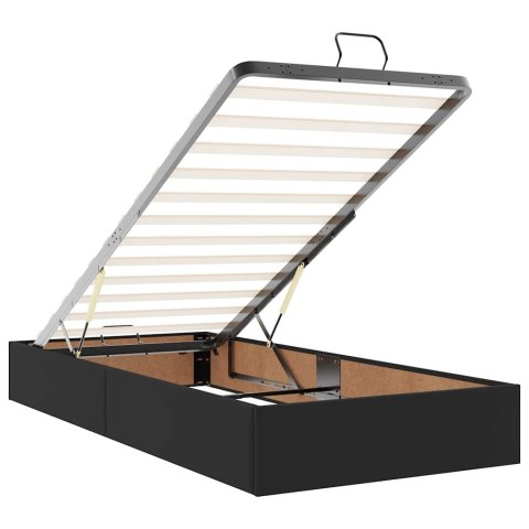  Rama łóżka otomana z materacami, czarna, 200x200 cm, ekoskóra Lumarko! Lumarko!