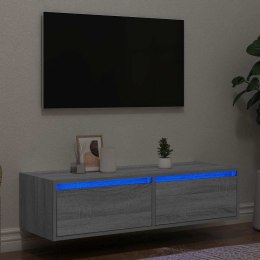  Szafka pod TV z LED, szary dąb sonoma, 100x35,5x25 cm Lumarko! Lumarko!