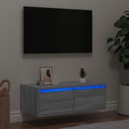  Szafka pod TV z LED, szary dąb sonoma, 75x35,5x25 cm Lumarko! Lumarko!