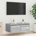  Szafka pod TV z LED, szary dąb sonoma, 75x35,5x25 cm Lumarko! Lumarko!