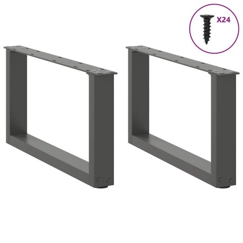  Nogi do stolika kawowego, 2 szt., antracyt, 60x(30-31) cm, stal Lumarko! Lumarko!