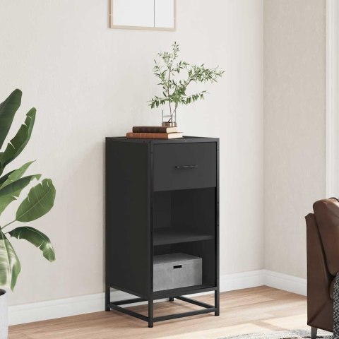 Szafka, czarna, 35,5x35x76 cm, materiał drewnopochodny i metal Lumarko! Lumarko!