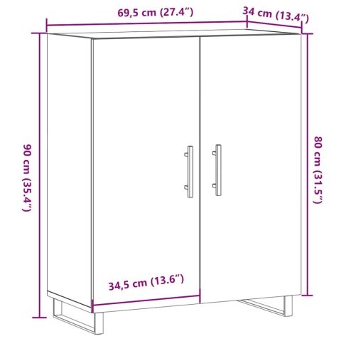 Szafka, stare drewno, 69,5x34x90 cm, materiał drewnopochodny Lumarko! Lumarko!