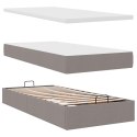 Rama łóżka otomana z materacami, taupe, 200x200 cm, tkanina Lumarko! Lumarko!