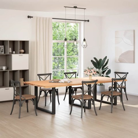  Nogi do stolika kawowego, 2 szt., czarne, 100x(72-73) cm, stal Lumarko! Lumarko!