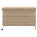  Skrzynia ogrodowa z kółkami, beż, 110x55x73 cm, polirattan Lumarko! Lumarko!