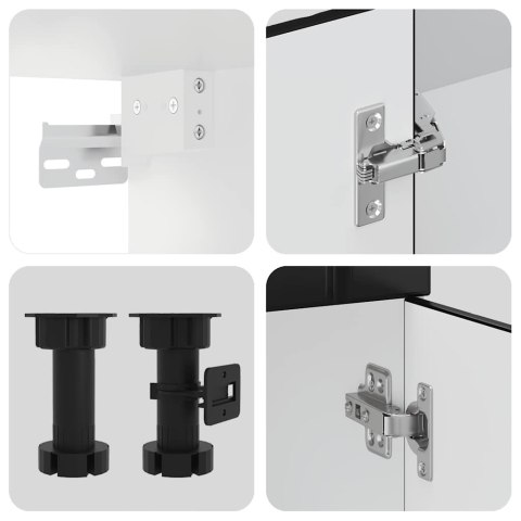  Zestaw szafek kuchennych, Kalmar, 4-częściowy, czarna Lumarko! Lumarko!