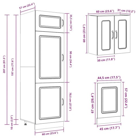 Zestaw szafek kuchennych, Kalmar, 8-częściowy, biała Lumarko! Lumarko!