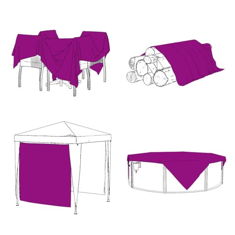  Przezroczysta plandeka z oczkami 1x5 m PVC Lumarko! Lumarko!