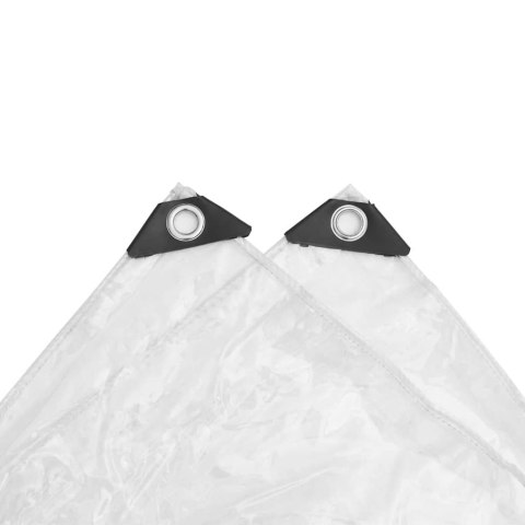  Przezroczysta plandeka z oczkami 8x8 m PVC Lumarko! Lumarko!