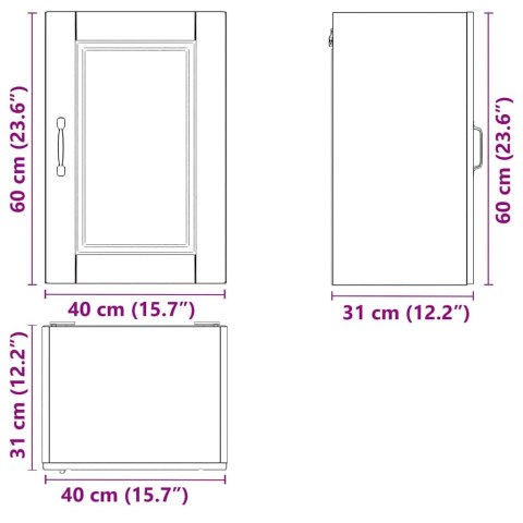  Szafka ścienna kuchenna, Porto, przydymiony dąb Lumarko! Lumarko!