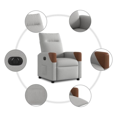  Elektryczny fotel rozkładany Cloud Grey Fabric Lumarko! Lumarko!