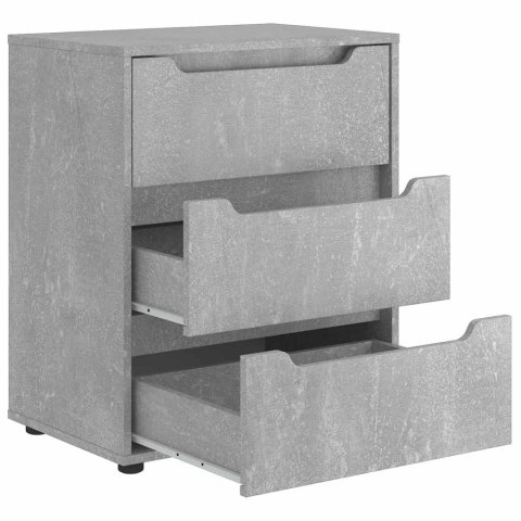  Komoda "VISNES" Betonowa Szara 60x40x73 cm Drewno klejone Lumarko! Lumarko!