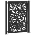 Brama ogrodowa czarna 105x130 cm stalowa wzór fali Lumarko! Lumarko!