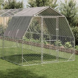 Kurnik z dachem 2,5x6x2,25 m Stal ocynkowana Lumarko! Lumarko!