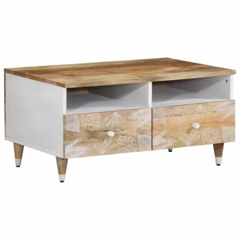 Stolik kawowy, 80x54x40 cm, lite drewno mango Lumarko! Lumarko!
