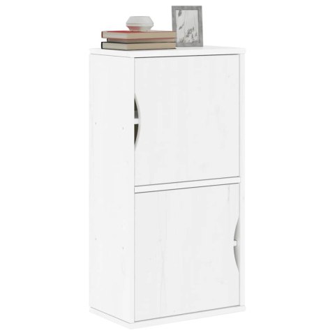  Szafka boczna "ODDA" Biała 40x24x79 cm Drewno lite Sosna Lumarko! Lumarko!