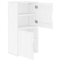  Szafka boczna "ODDA" Biała 40x24x79 cm Drewno lite Sosna Lumarko! Lumarko!