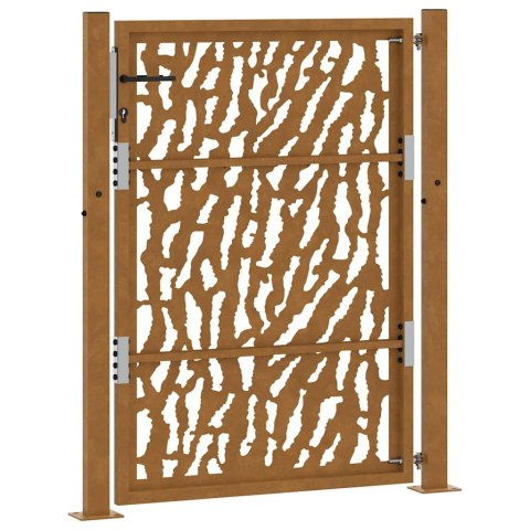 Brama ogrodowa 105x130 cm Stal nierdzewna Wzór śladu Lumarko! Lumarko!