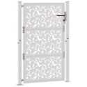 Brama ogrodowa 105x155 cm Stal nierdzewna Wzór liścia Lumarko! Lumarko!