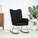  Fotel bujany, czarny, tapicerowany aksamitem Lumarko! Lumarko!