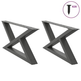 Nogi do stolika kawowego 2 szt. Antracyt 70x(30-31,3) cm Stal Lumarko! Lumarko!
