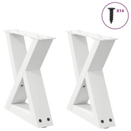  Nogi do stolika kawowego 2 szt. Białe 30x(30-31,3) cm Stal Lumarko! Lumarko!